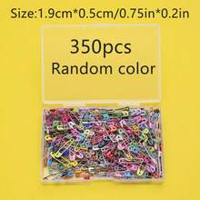 450/350/300pcs Multicolor Plastic Box Painted Colored Safety Pins, Durable, Good Insulation, Perfect For Handicrafts, Sewing And Various Uses, Also Suitable For Organizing Craft Supplies. Bright Colors, Strong And Durable Fastening Clips - Set - View 9