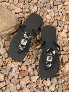 Evertop Surf Sandals Square Toe Lace-Up Soft Sole Beach Vacation Summer - Black - View 5