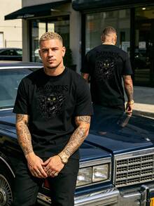 langanhaltend 100% Baumwoll T-Shirt geeignet für Autofahren, Roadtrip und Outdoor-Aktivitäten - Schwarz - Übersicht 2