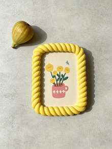 1pc Cute Twisted Rope Design Photo Frame, Minimalist Bohemian Style Desktop Photo Holder, Vintage Aesthetic Home Decor Bedroom Vanity Tabletop Ornament, Creative Twisted Edge Artwork Display Frame, Home Decoration & Holiday Gift - Twisted Picture Frame - View 12