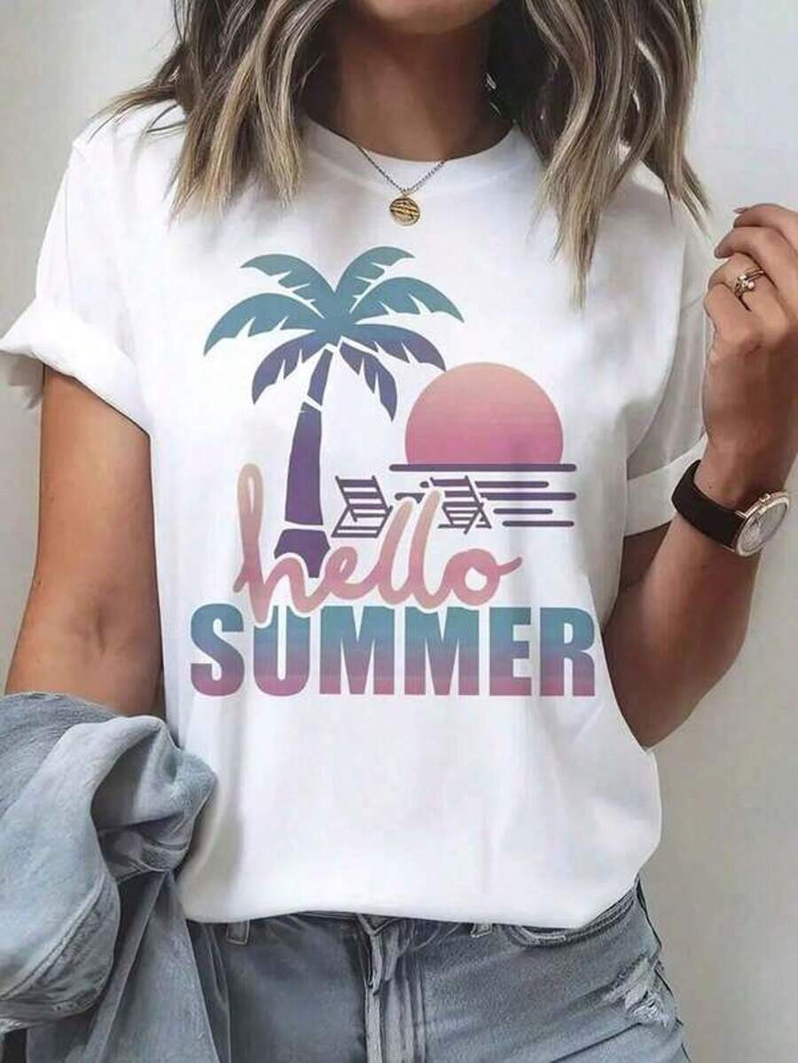 Camiseta manga corta cuello redondo