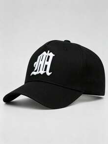 1 pieza Gorra de béisbol de moda con bordado de letra gótica para hombres, diseño ajustable, adecuada para actividades al aire libre, viajes y correr - multicolor - Ver 12