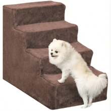 Scala per Cani a 4 Gradini Scala per Animali Domestici con Rivestimento Rimovibile e Lavabile per Letto Divano 60x35x44 cm - 60*44*34 cm - Visualizzare 1