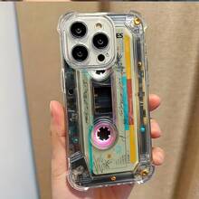 Phone Case - MEMORIES Retro Nostalgic Cassette Tape Artistic Design, Compatible With IPhone 17 16E 16 15 14 13 12 11 Mini Pro Max Air X XR XSMAX 8 7 Plus, Soft Anti-Drop Transparent Back Cover - 樣式 1 - 查看 2