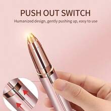 Electric Eyebrow Trimmer, Suitable For Women, Unisex Body Hair Remover, USB Rechargeable, Lithium Battery, Multi-Use For Eyebrows, Nose, Lips, Rechargeable Automatic Eyebrow Trimmer For Beginners - A - View 9