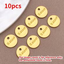 10 buah Liontin Oval Halus dari Baja Tahan Karat dengan Rantai Panjang Kecil, Aksesoris Pembuatan Perhiasan Desainer DIY, Perlengkapan Tali Ekor, Perlengkapan - MultiWarna - View 23