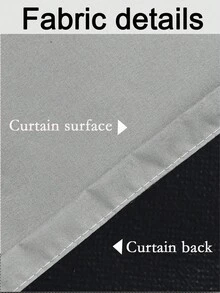 1pc Solid Color Classic Simple Polyester Blackout Curtain, Hook Design, Blackout & Sunshade, Suitable For Living Room, Bedroom, Study, Window & Room Decor, Lightweight 100% Polyester Solid Color Curtain, Modern Design, Black Lining, All Season Use, Suitable For Home & Daily Use - Multicolor - View 6