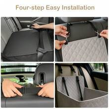 Washable Detachable Pet Car Seat With Storage Pocket For Dogs Up To 35lbs - Gray - View 7