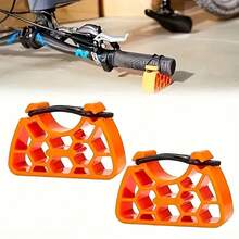 4pcs/1set Bicycle Handlebar Fixing Bracket, Handlebar Fixer, Honeycomb Hollow Portable Outdoor Cycling Repair Auxiliary Tool, Handlebar Bracket, Effectively Prevent Handlebar Damage. - Multicolor - View 6