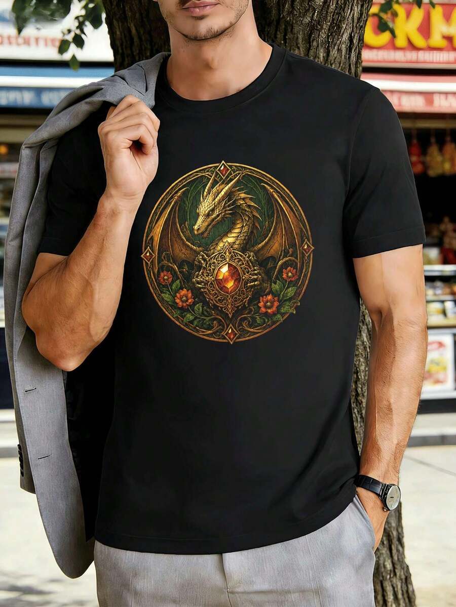 T-shirts i stora storlekar för män - Svart - Visa 1