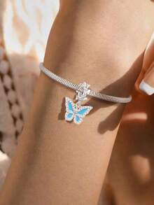 1pc Flower & Butterfly Pendant Suitable For DIY Bracelet, Necklace Jewelry Making, Great Gift For Women And Girls - Beads - View 6