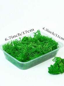 1 Box Artificial Moss, Eternal Moss For Home Decor, Holiday Photography Props, Fairy Garden, Crystal Tank, Crafts And Wedding, DIY Garden Fish Tank Decoration - Yellow - View 5