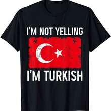 Unisex Not Yelling Turkish Funny Turkey Casual Top For Men Women - Black - View 1