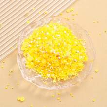 2MM-6MM 混合尺寸 2000顆/包 圓形平底樹脂水鑽，軟糖色 AB色 閃亮亮片 DIY 寶石，背膠珠飾，適用於衣服、包包、鞋子、馬克杯、瓶子、保溫杯、手機、DIY 配件 - 桔黃64 - 查看 7