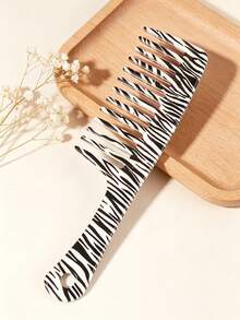 4pcs/1pc Zebra Print Hair Comb Set, Anti Static Professional Barber Styling Combs For Hair Parting, Bang Trimming, Curly Hair Detangling, Salon Cutting & Daily Home Hairstyling For All Hair Types - Multicolor - View 5