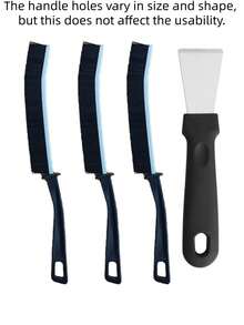 1/3/5 piezas Cepillo de cerdas rígidas para limpiar ranuras, adecuado para limpiar espacios estrechos como baño, fregadero, riel de ventana, azulejo y grifo, se puede usar para limpiar ranuras de baño, ranuras de fregadero, rieles de ventana y grifos - negro - Ver 19