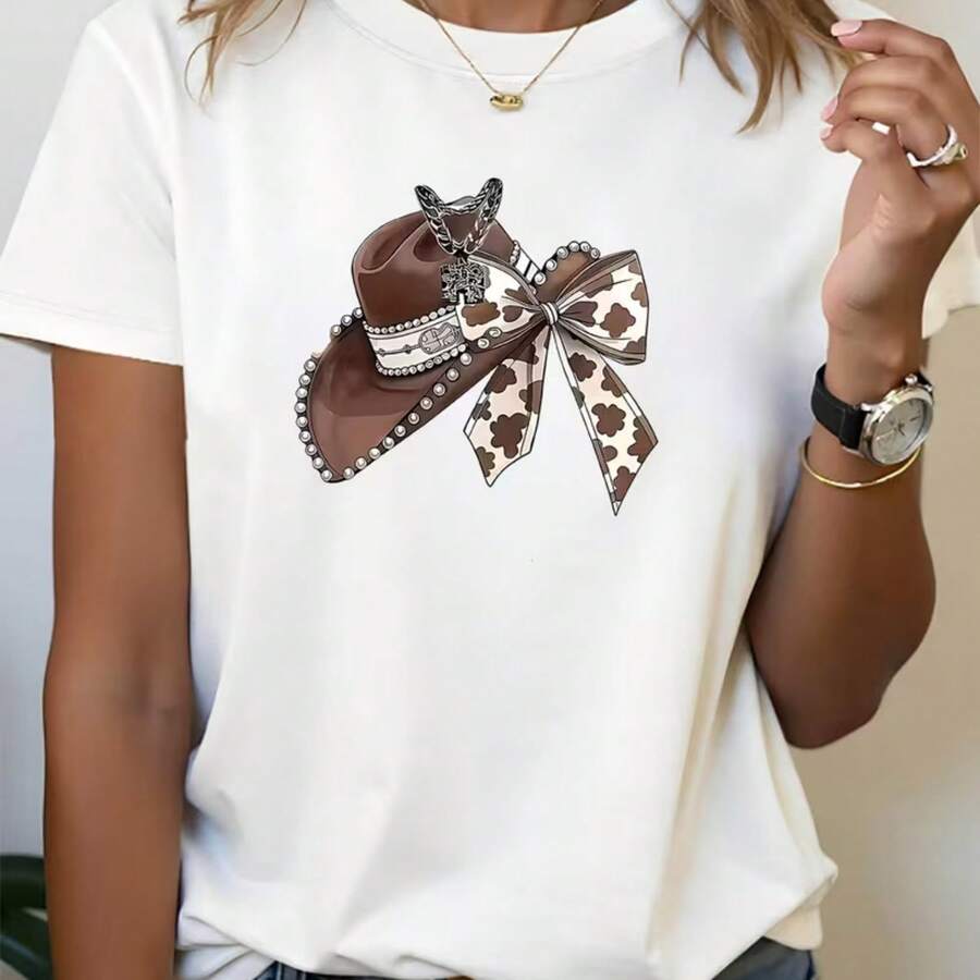 Nuevos productos de verano, camisetas impresas, algodón puro, cuello redondo y mangas cortas, camisas casuales al aire libre de moda para hombres y mujeres, suaves y cómodas - Blanco - Ver 1