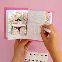 1pc Magic Water Picture Books, Reusable Magic Drawing Books And Pens,Activity Books, Random Color Pens - Color - View 5