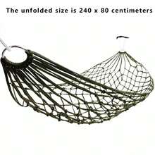 1pc Outdoor Ice Silk Mesh Hammock, 360° Breathable, Thickened Straps, Ultra-Stable Weight Bearing, Nylon Rope Mesh Outdoor Sleeping Bag Hammock, Portable Camping Garden Beach Yard Travel Hammock - Multicolor - View 5