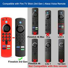 1個 矽膠遙控器保護套 適用於 Fire TV Stick 第3代 Alexa 語音遙控器 - 彩色 - 查看 3