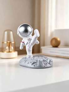 Astronaut Phone Stand - Kicking Legs Silver Creative Cartoon Phone Holder Slouchy Binge-Watching Tablet Support Stand Home Desktop Decoration Ornament - Multicolor - View 1