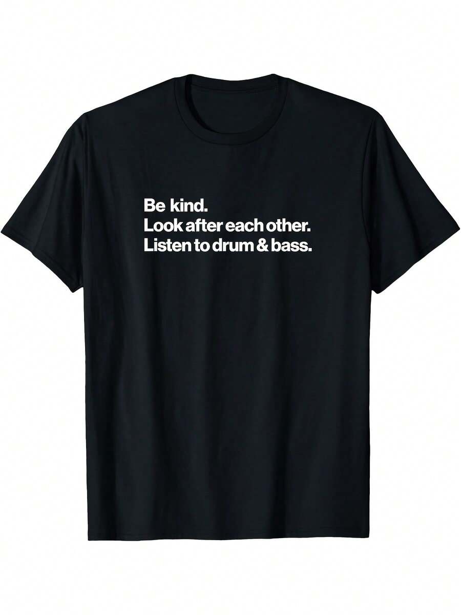 Camiseta con diseño de música Drum & Bass - Negro - Ver 1