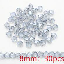30顆 8mm 玻璃扭曲珠 DIY 手鍊項鍊串珠手工手機鍊鑰匙圈包包吊飾 多種配件材料 - 8mm扭珠 - 查看 14