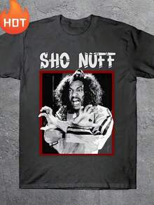 Camiseta gráfica unisex SHO NUFF, 180g de algodón, edición limitada del Día de la Independencia, cuello redondo, manga corta, estilo casual. - Gris Oscuro - Ver 1