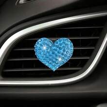 Shiny Crystal Heart-Shaped Car Air Vent Aromatherapy Clip, Car Air Vent Decorative Clip, Car Decoration Accessory - A - View 18