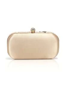 Gold Rhinestone Studded High-End Women's Evening Clutch Bag, Handmade Fashion Handbag & Crossbody Bag For Parties - Gold - View 5