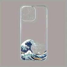 Funda para teléfono: Carcasa protectora creativa con ola de mar transparente y orificios de precisión, compatible con Apple  15 Pro Max,  11/11 Pro Max/11 Pro/12/12 Pro/12 Pro Max - Multicolor - Ver 5
