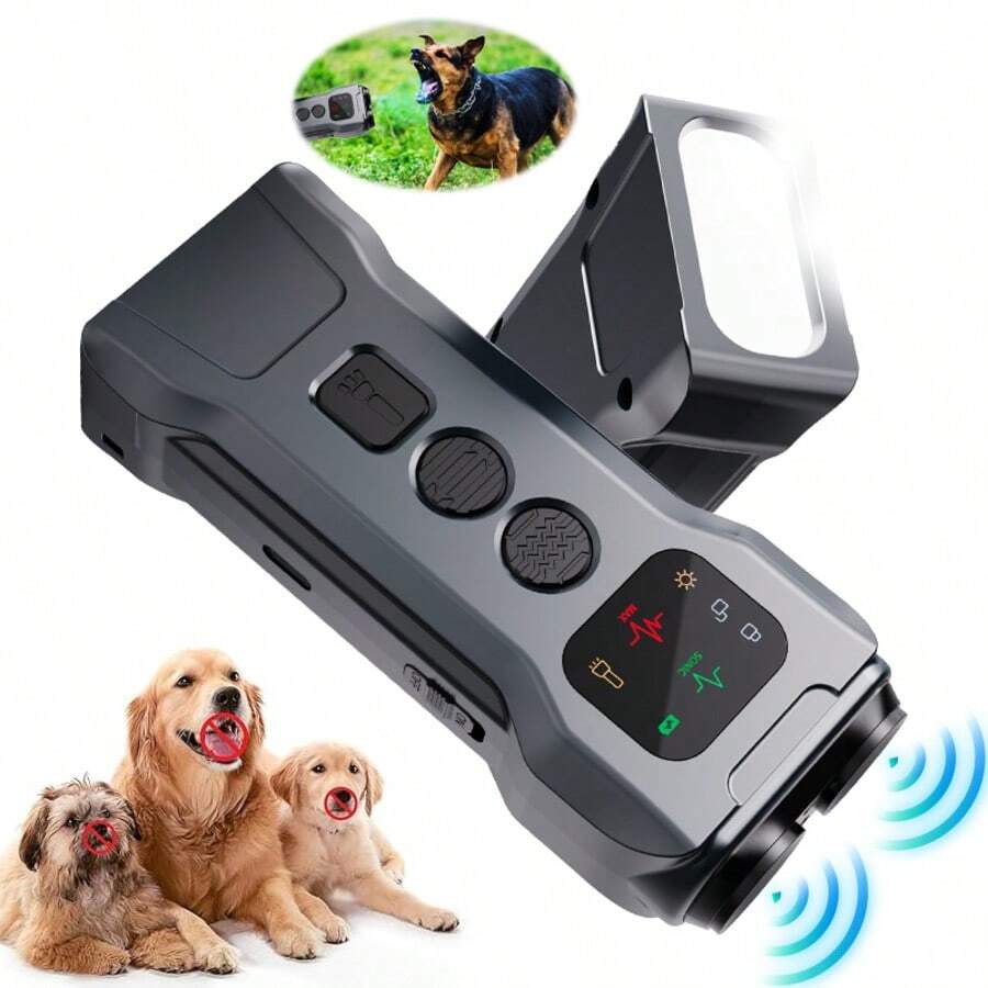 Dog Supplies, Silent Guardian! Ultrasonic Dog Repellent, Inaudible To Human Ears, Keeps Sensitive Dogs Away, Protection Without Harm, Essential Ultrasonic Dog Repellent For Yard/Store/Garage, 20-30kHz Repels Without Hurting People, Say Goodbye To Dog Nuisance - Grey - View 1