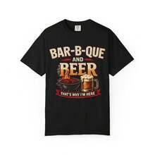 Funny BBQ T-Shirt, Barbecue And Beer T-Shirt, Grill Master T-Shirt, Backyard BBQ T-Shirt, Beer Lover T-Shirt, Summer T-Shirt - 黑色 - 查看 5