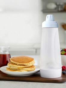 1PC Pancake Batter Dispenser With Whisk Ball & Stand Base - Easy To Operate, Time-Saving, Large Capacity, Easy To Clean, Detachable Base, No-Mess Batter Mixer Dispenser, Versatile For Pancakes, Crepes, Waffles, Muffins, Qatayef, Cupcakes & More - 彩色 - 查看 1