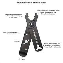1PC RIDERACE Bicycle Chainring Pliers - Compact Aluminum Alloy, Quick & Convenient Disassembly/Installation, Suitable For Mountain Bikes, Road Bikes - Open-Close Clamp Design, Bicycle Repair Tool, Bicycle Accessories - Bicycle Chain Clamps - View 9