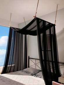 1pc Bed Curtain Mosquito Net, Bed Canopy 75*600cm, 75*300cm, Sheer Transparent Curtain Drape, Veil, For Wedding/Party/Tablecloth/Birthday/Home Decor/Mosquito Net (Light Strip And Accessories Not Included) - Multicolor - View 9