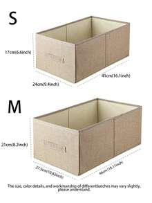 1 Stück faltbare Kleideraufbewahrungsbox mit Griff, Stoff-Kleiderschrank-Organizer-Schublade, geeignet zum Aufbewahren von Kleidung, Jeans, Pullovern, BHs, Heimdekoration, Raumteiler-Schrank, Schlafzimmer-Dekoration, Schulanfang - Aprikosenfarben - Übersicht 12