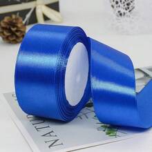 1 Roll 4cm Ribbon For Flower Bouquet Rose Decoration, Handmade DIY Braided Rope Gift Red Satin Ribbon (25 Yards/Roll) - Multicolor - View 8