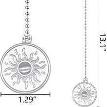 2pcs Sun + Moon Floral Fan Light Extension Pull Chain, 13 Inch Decorative Fan Pull Cord Extension, Vintage Bulb Fan Pull Chain Extension Ornament With DIY Connector, Trimmable - Moon and Sun - View 7