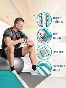 1 pieza Rodillo de masaje muscular, diseñado para aliviar y liberar la tensión. Esta mini herramienta es perfecta para el masaje de tejido profundo para hombres y mujeres. - Multicolor - Ver 3