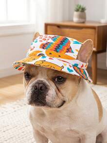 1pc Cute Pet Sun Hat, Yellow Duck Mini Cowboy Bucket Hat For Small Dogs Cats, Lightweight Breathable, Outdoor Summer Protection, Adjustable Strap, Multi-Color Options, Pet Supplies Dog Supplies - Multicolor - View 11
