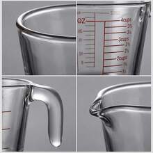 3Pcs Heat Resistant Glass Measuring Jug Set With Handle & Precise Graduated Scale, 350ml/500ml/1000ml Multi-Size Transparent Stackable Measuring Cup, Multipurpose Large Capacity Baking Measuring Tool For Milk, Water, Egg & Flour, Kitchen Essential - Transparent - View 5