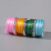 25 Rolls 25 Colors Elastic Cord, Used For Making Bracelets, Durable Rainbow Colored Elastic String, Necklaces And Various Jewelry - Crystal String Cord - View 5