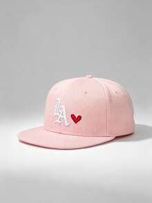 1 Pc Unisex LA Heart Embroidered Fashionable Hip-Hop Baseball Cap, Adjustable Design, Perfect For Outdoor Activities, Travel, And Running - Multicolor - View 10