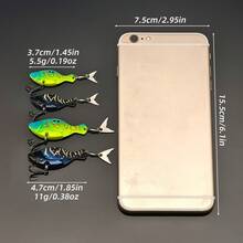 ANFS 2 Paquetes de Señuelos de Pesca VIB 5g/10g Señuelo de Cuchara Giratoria de Metal - Multicolor - Ver 7