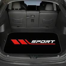 1pc/4pcs Car Floor Mats & Trunk Mats, Car Interior Mats, Car Protection Mats, Polyester Material, Red SPORT Printed Style, Suitable For Truck/Sedan/SUV - Red SPORT - View 4