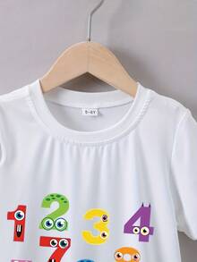 Math Practice T-Shirt: Multiplication Tables From 0 To 10, Color-Coded Multiplication And Division Chart, Educational Summer Top - White - View 3