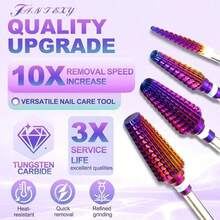Purple 5 In 1 Nail Drill Bits Drills Milling Cutter For Manicure Remove Gel Acylics Nails Accessories Tool - Purple - View 2
