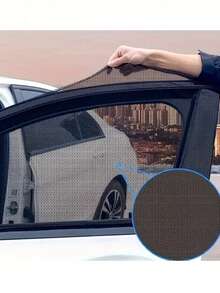 Car Sunshade, Car Sunscreen, Sunshade, Mosquito Net, Heat Insulation & UV Protection Window Curtain - Protective Window Film For Cars And SUVs. Car Sun Visor, Mesh Insect Screen, Car Accessories. - Multicolor - View 2