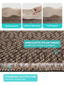 DAJIANG 1pc 3D Flower Welcome Doormat, Outdoor Carpet Runner, TPR Backing Non-Slip Floor Mat, Suitable For Bathroom, Indoor, Hallway, Bedroom, Living Room, Bedside, Machine Washable Easy To Clean, Pet-Friendly Decorative Entry Mat - Multicolor - View 6